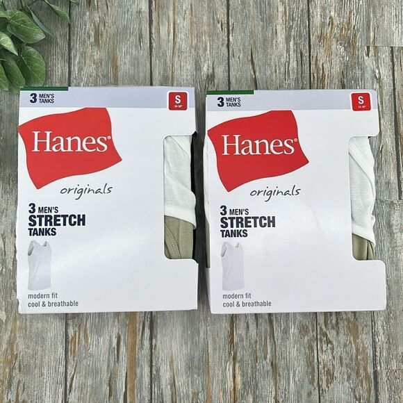 Hanes Moisture-Wicking Stretch Cotton Tank Tops 2,  3-Packs Size S - Picture 1 of 7